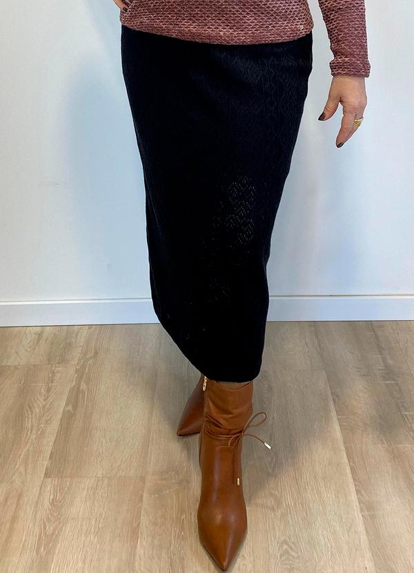 Rafree - Saia Midi Ravello Preto