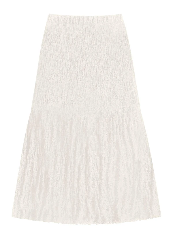 Angel - Saia Midi Renda Bege 1