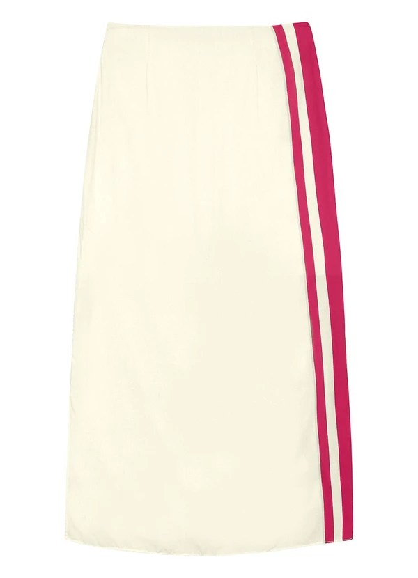 Malwee - Saia Mídi Reta Floral Off White 7