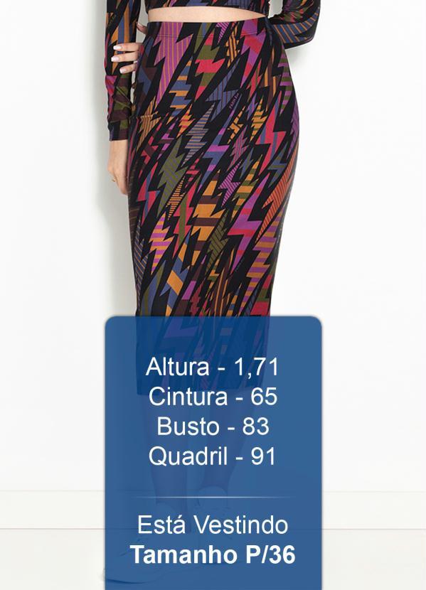 Farm - Saia Midi Reta Raios de Moletinho Estampada 5