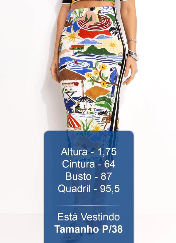 Farm - Saia Midi Retilinea em Viscose Off White 6