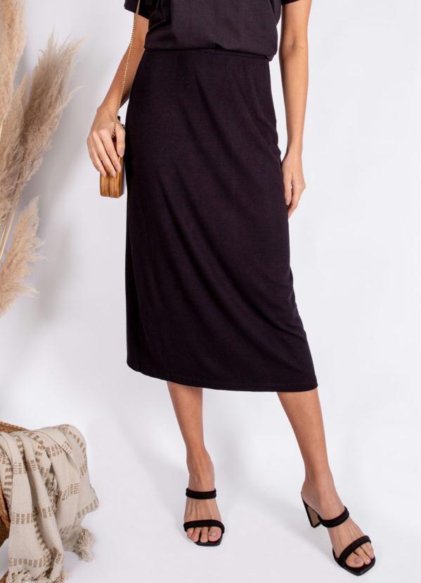 Preview - Saia Midi Ribana Preto