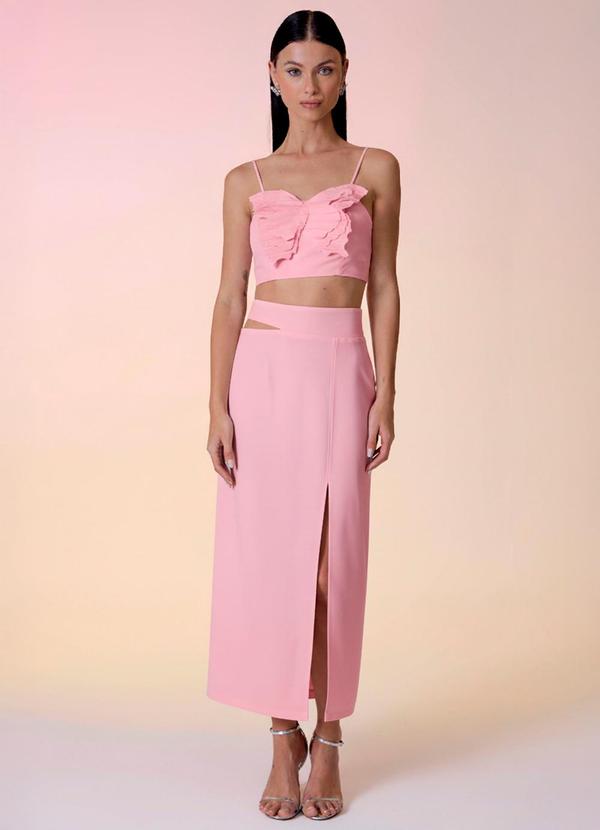 Carlota Costa - Saia Midi Rosa 2