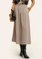 Endless - Saia Midi Tencel Twill Feminina Marrom - variação: Marrom