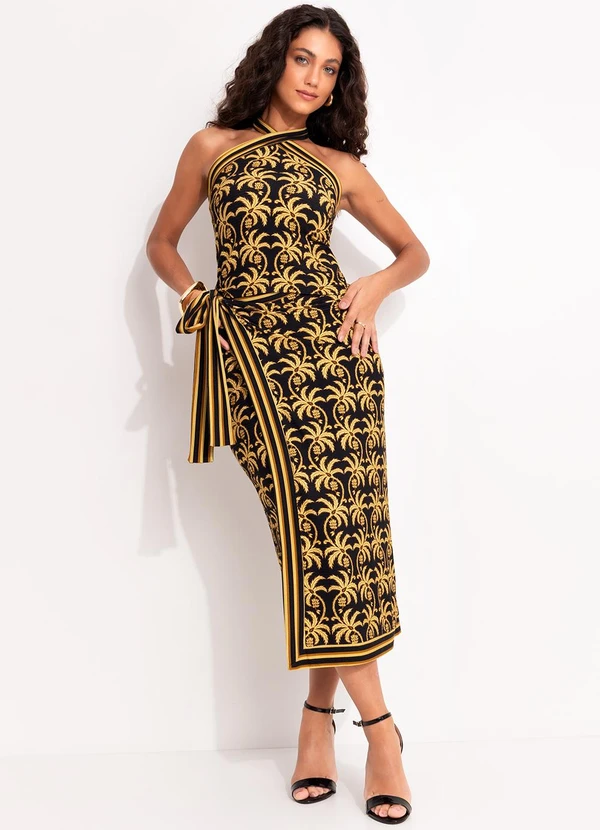 Farm - Saia Midi Trancoso Preto 3