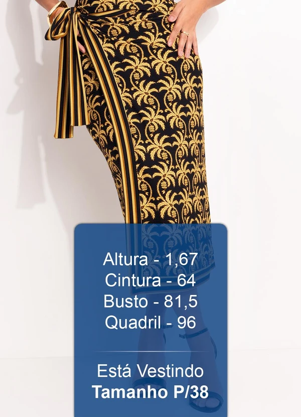 Farm - Saia Midi Trancoso Preto 5