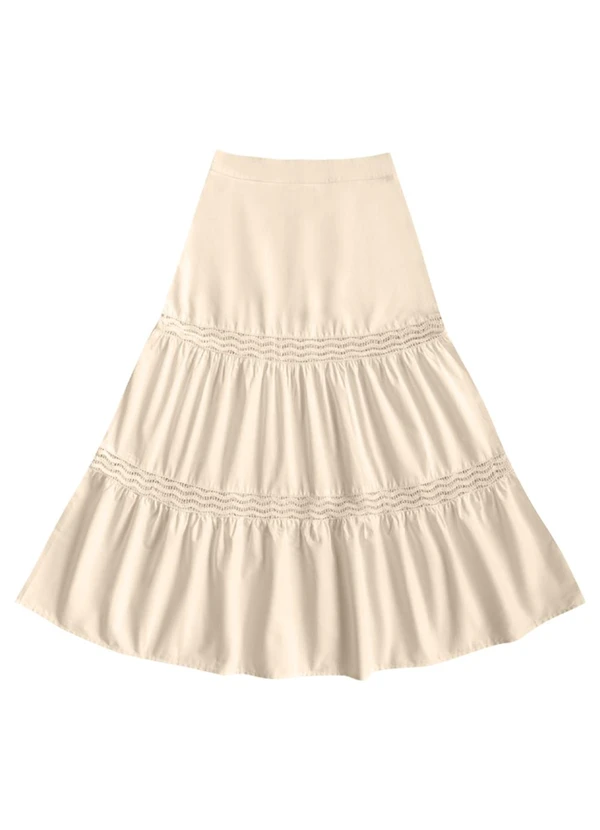 Angel - Saia Midi Tricoline Bege 4