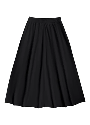 Angel - Saia Midi Tricoline Preto - ANGEL