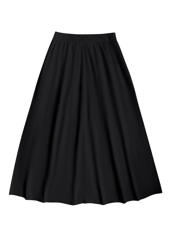 Angel - Saia Midi Tricoline Preto