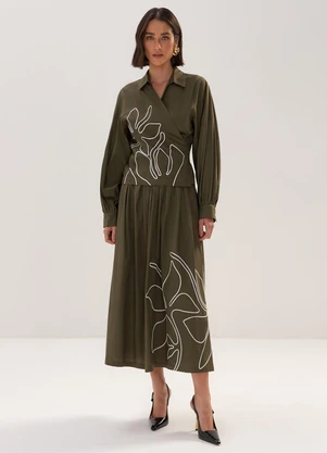 Carlota Costa - Saia Midi Verde - CARLOTA COSTA