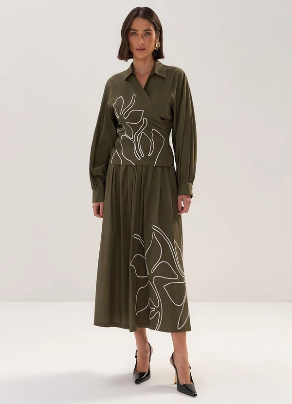 Carlota Costa - Saia Midi Verde 1