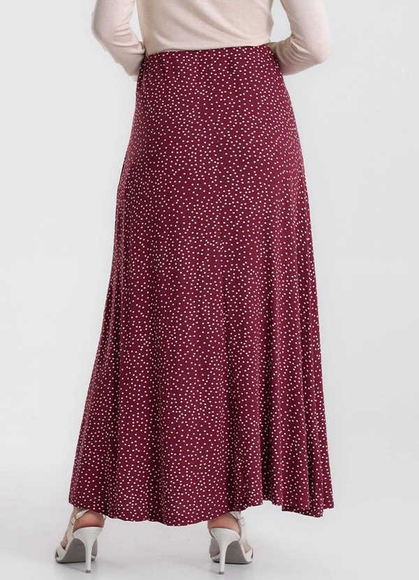 Endless - Saia Midi Visco Maquinetada Vermelho 2