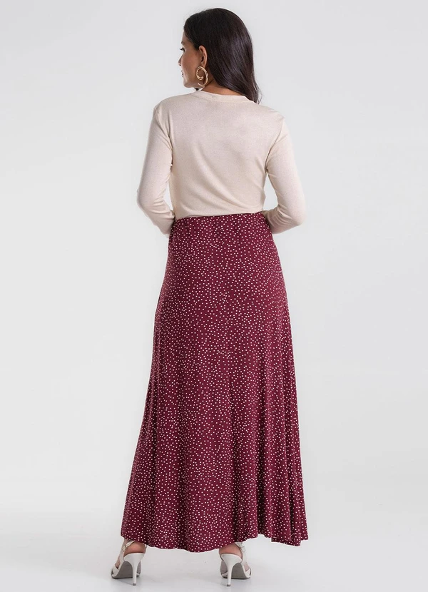 Endless - Saia Midi Visco Maquinetada Vermelho 4