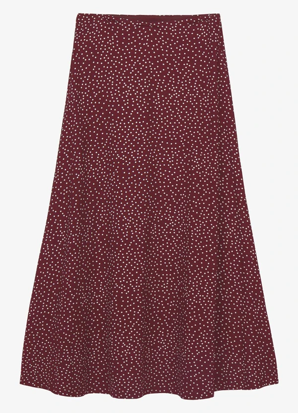 Endless - Saia Midi Visco Maquinetada Vermelho 6