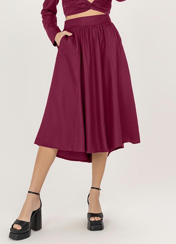 Angel - Saia Midi Viscose Bordo