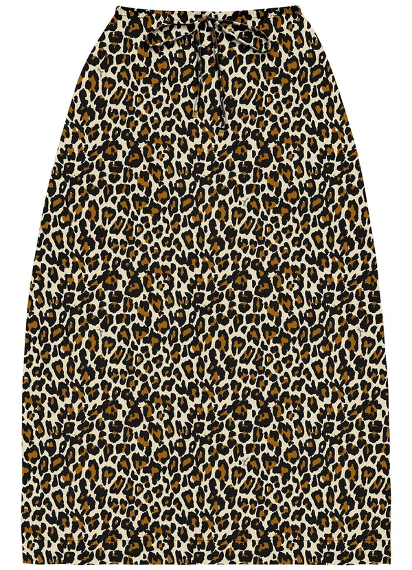 Angel - Saia Midi Viscose Estampada Preto 4