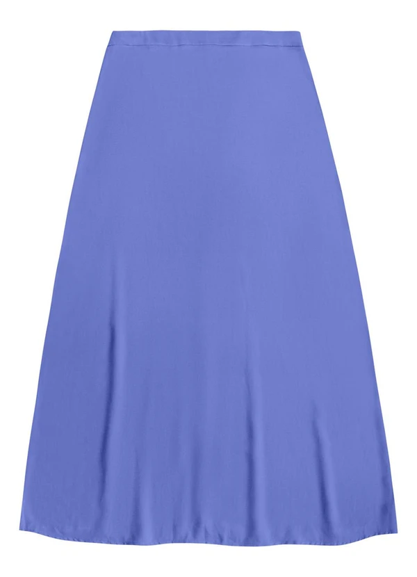 Angel - Saia Midi Viscose Lisa Azul 4