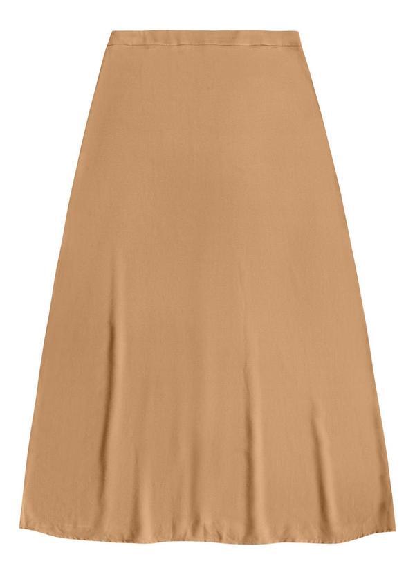 Angel - Saia Midi Viscose Lisa Bege