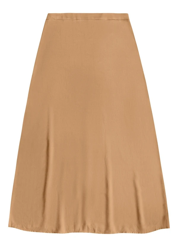 Angel - Saia Midi Viscose Lisa Bege