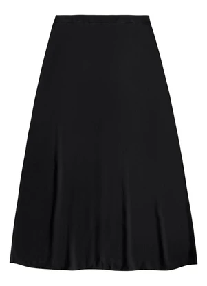 Angel - Saia Midi Viscose Lisa Preto - ANGEL