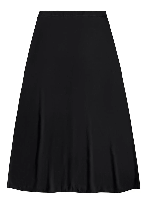 Angel - Saia Midi Viscose Lisa Preto