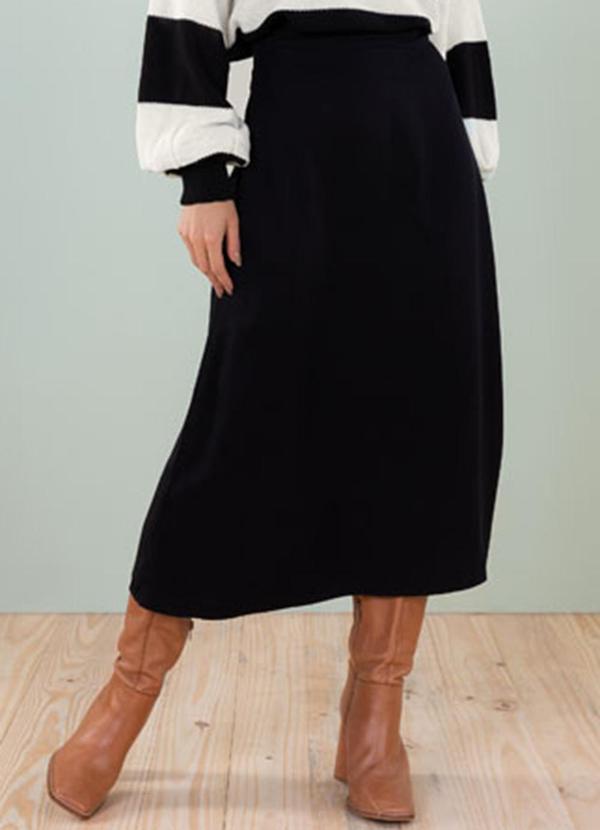 Angel - Saia Midi Viscose Preto