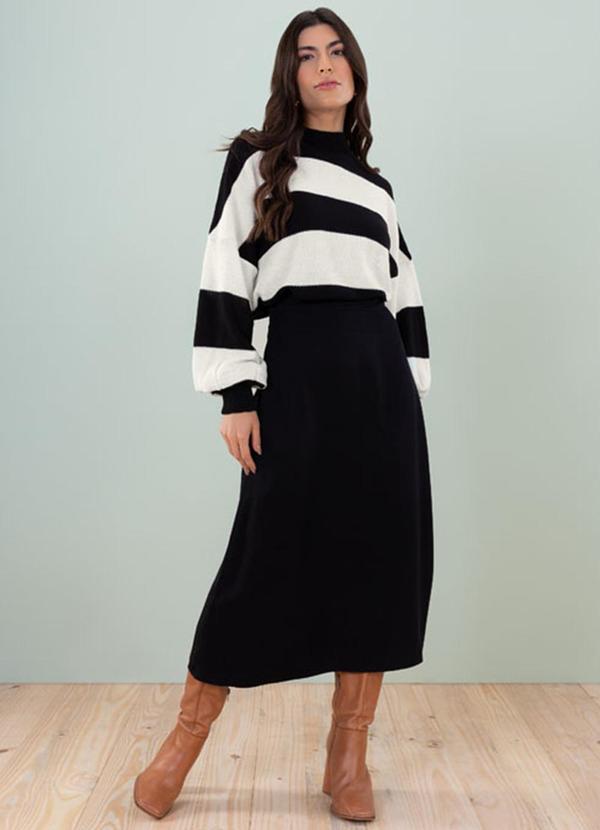 Angel - Saia Midi Viscose Preto 3