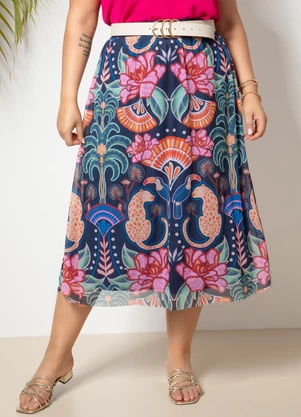 Quintess - Saia Natureza Tropical em Tule - QUINTESS