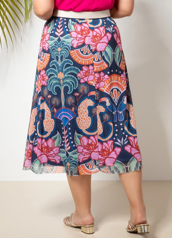 Quintess - Saia Natureza Tropical em Tule 7