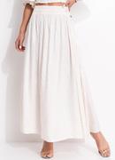 Saia Off White em Viscose Plana