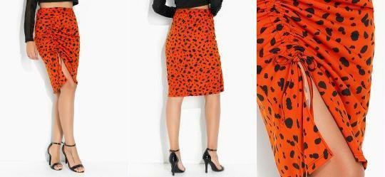 Saia Ona Laranja Fenda com Regulagem na Frente