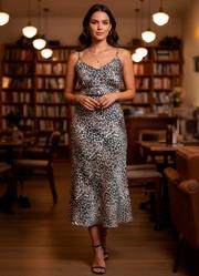 Saia Ona Preta em Viscose Plana