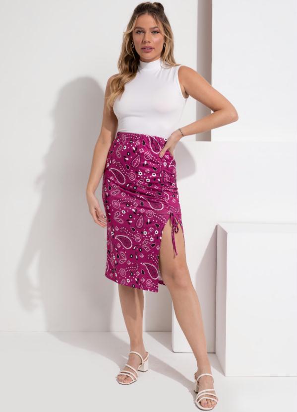 Outlet - Saia Paisley com Cordão Ajustável 3