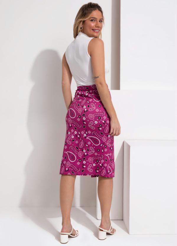 Outlet - Saia Paisley com Cordão Ajustável 4