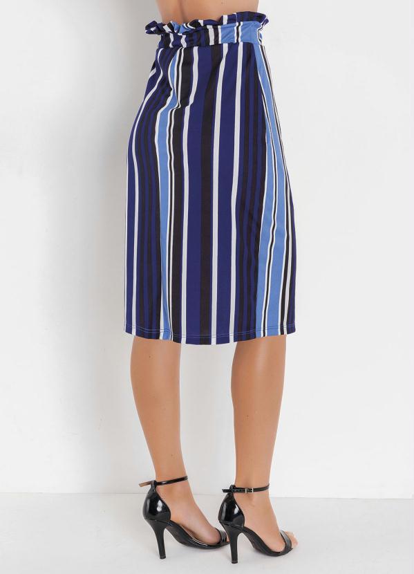 Outlet - Saia Pareô Listras Azul 2