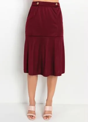 Rosalie - Saia Peplum Vinho - ROSALIE