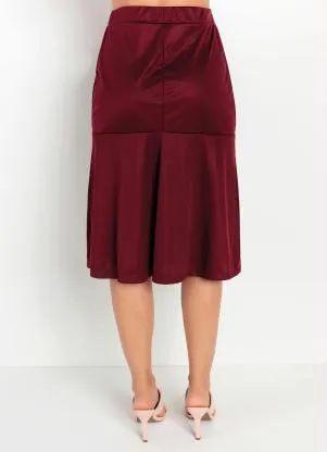 Rosalie - Saia Peplum Vinho - ROSALIE