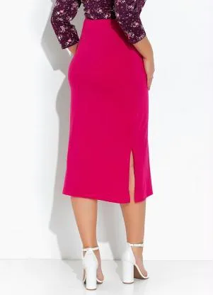 Rosalie - Saia Pink com Fenda - ROSALIE