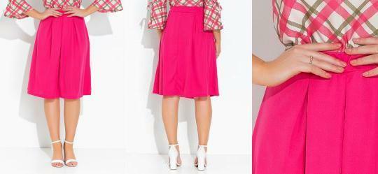 Saia Pink com Pregas