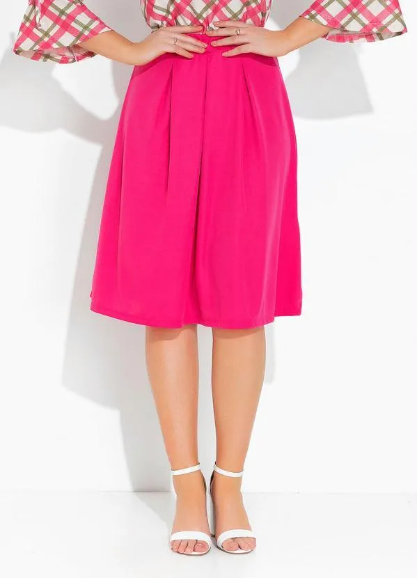 Rosalie - Saia Pink com Pregas