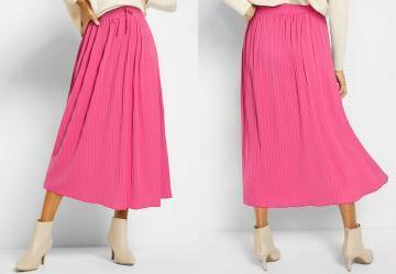 Saia Pink em Malha Crepe