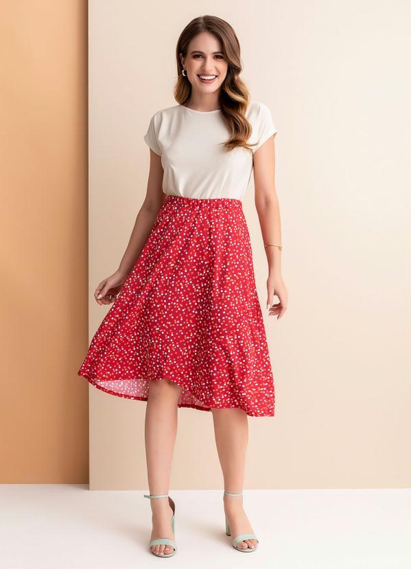 Rosalie - Saia Poá Colorido em Malha 3