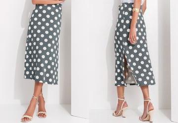 Saia Po Grafite em Malha de Viscose