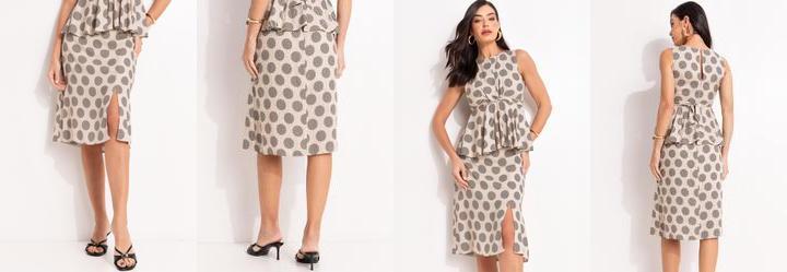Saia Po Preto em Viscose Plana