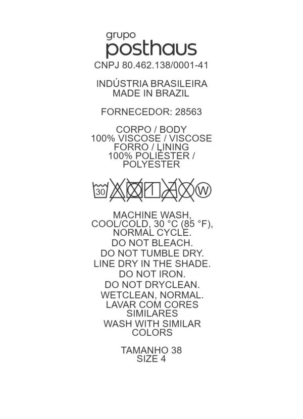 Quintess - Saia Midi Evasê Poá em Viscose com Fenda e Cintura Alta 8