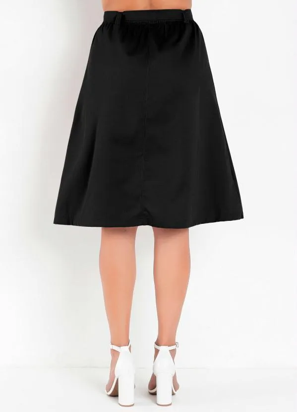 Rosalie - Saia Preta com Bolsos 2