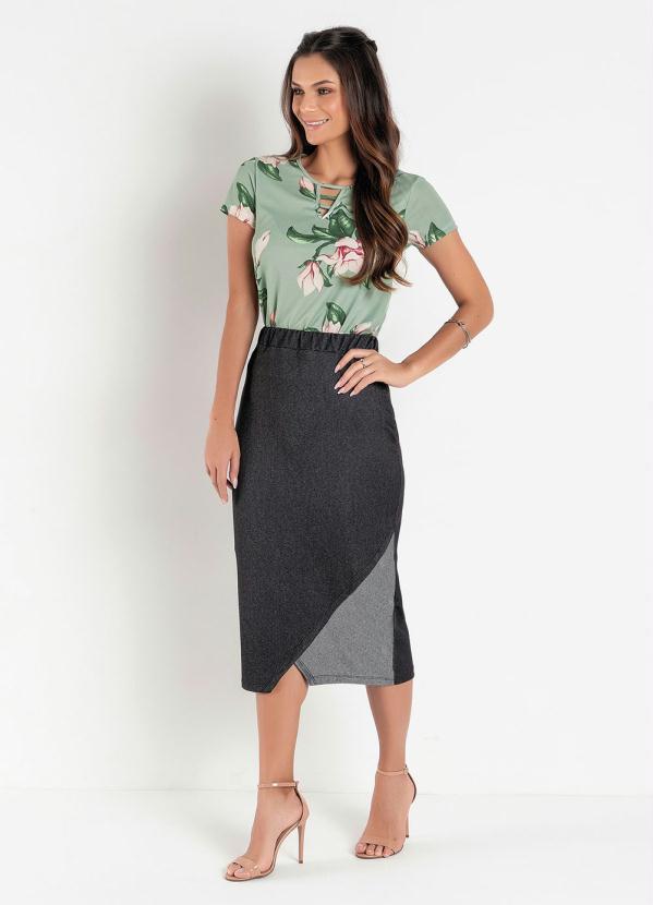 Outlet - Saia Preta com Recorte na Barra 3