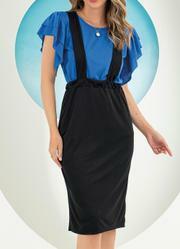 Saia Preta com Suspensrio