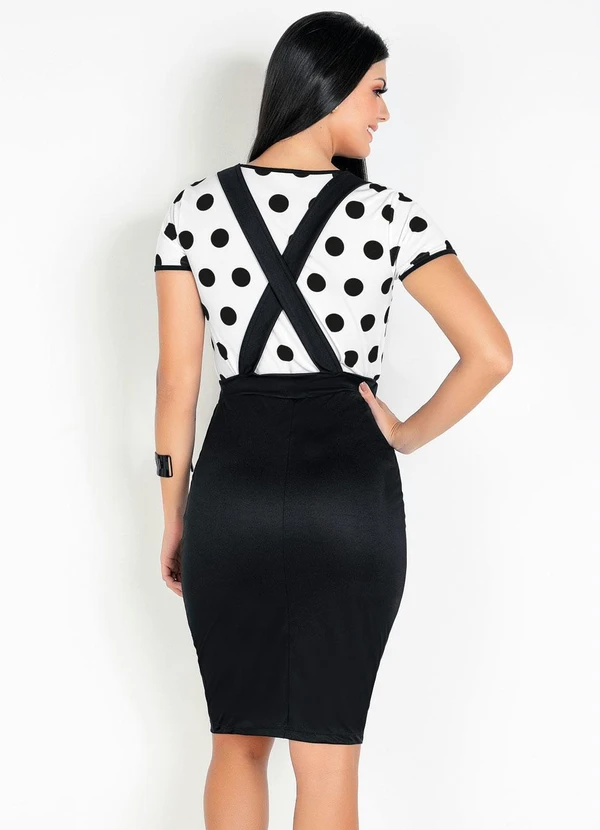 Rosalie - Saia Preta com Suspensório 6