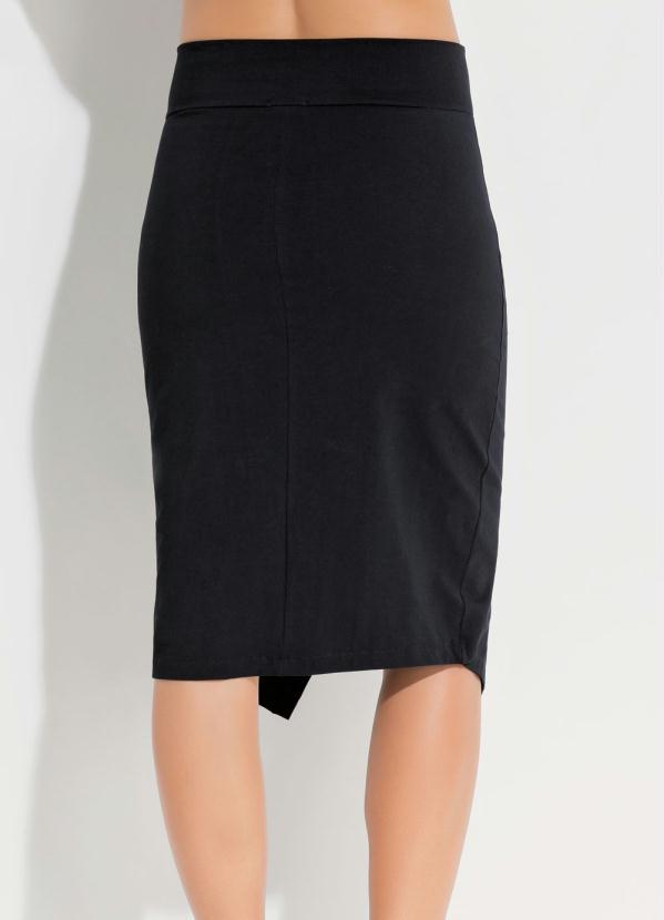 Quintess - Saia Preta com Zíper Transversal 6